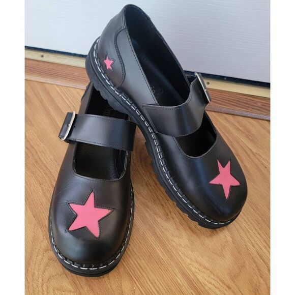 Vtg Demonia Star Mary Janes Shoes 11 - Picture 1 of 9